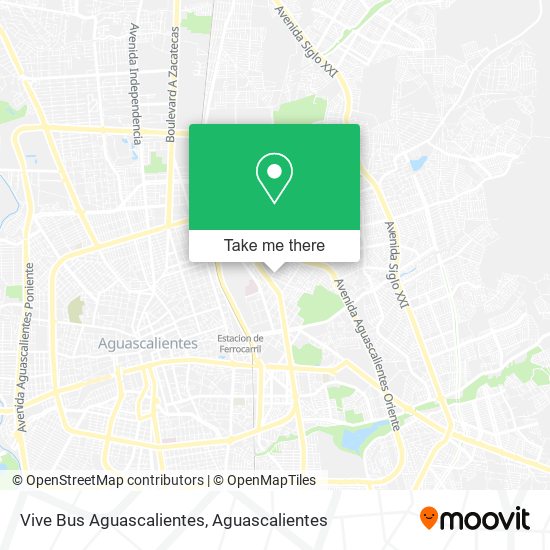 Vive Bus Aguascalientes map