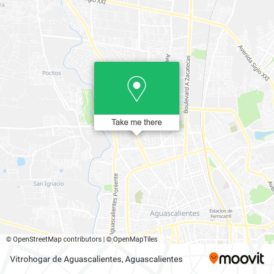 Vitrohogar de Aguascalientes map