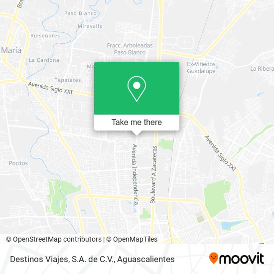 Mapa de Destinos Viajes, S.A. de C.V.