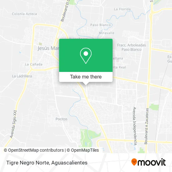 Tigre Negro Norte map