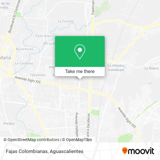 Fajas Colombianas map
