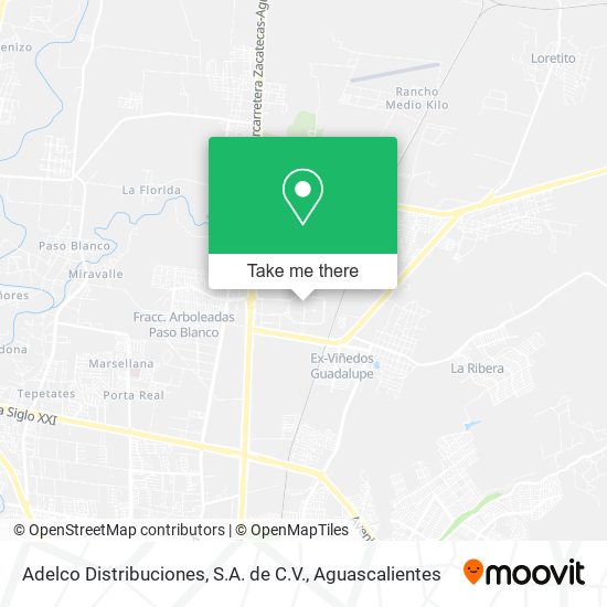 Mapa de Adelco Distribuciones, S.A. de C.V.