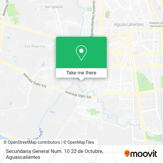 Mapa de Secundaria General Num. 10 22 de Octubre