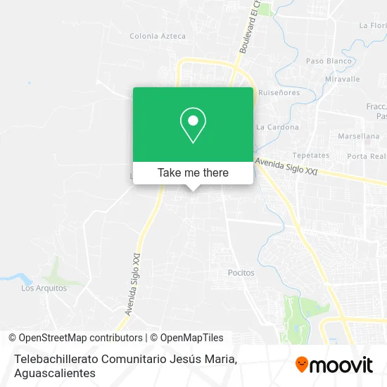 Mapa de Telebachillerato Comunitario Jesús Maria