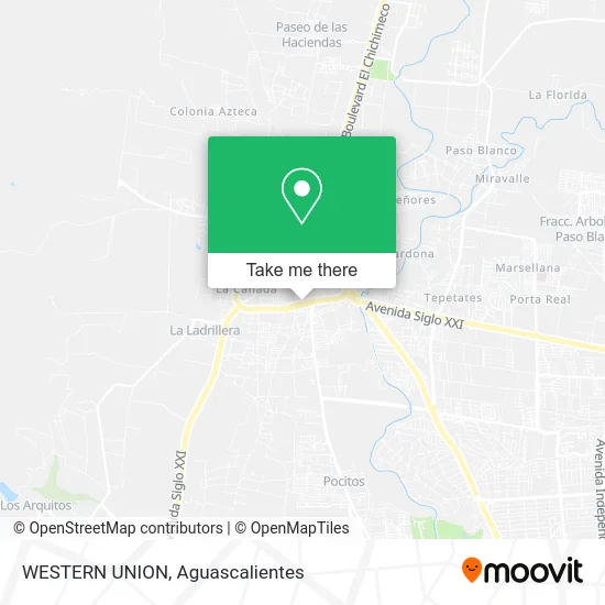 Mapa de WESTERN UNION