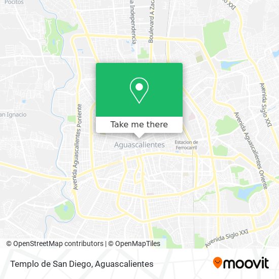Mapa de Templo de San Diego