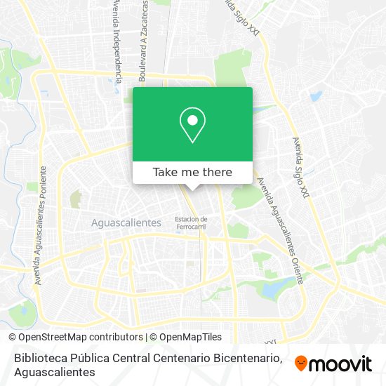 Mapa de Biblioteca Pública Central Centenario Bicentenario