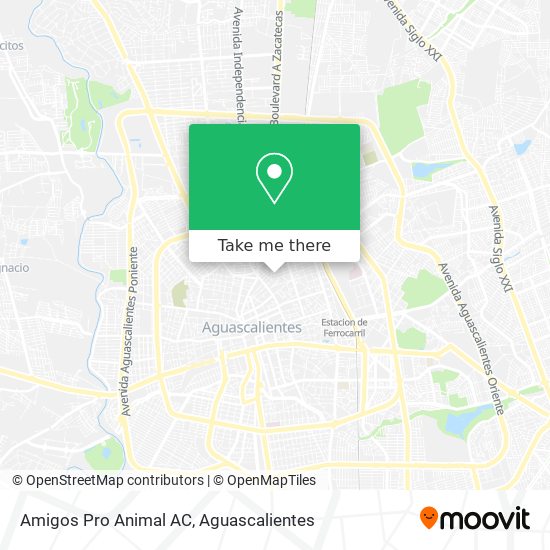 How to get to Amigos Pro Animal AC in Aguascalientes by Bus?