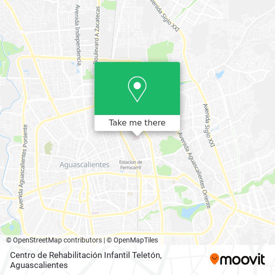 Mapa de Centro de Rehabilitación Infantil Teletón
