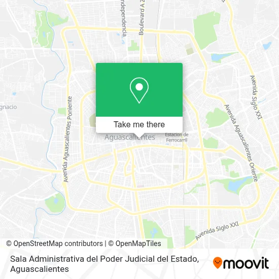 Sala Administrativa del Poder Judicial del Estado map