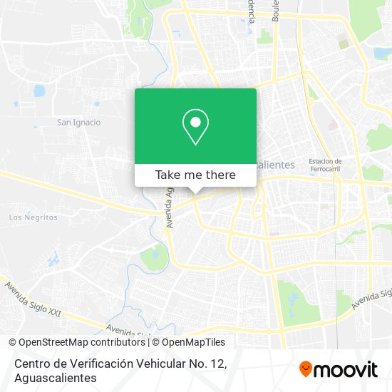 Centro de Verificación Vehicular No. 12 map