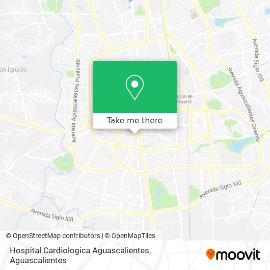 Mapa de Hospital Cardiologica Aguascalientes