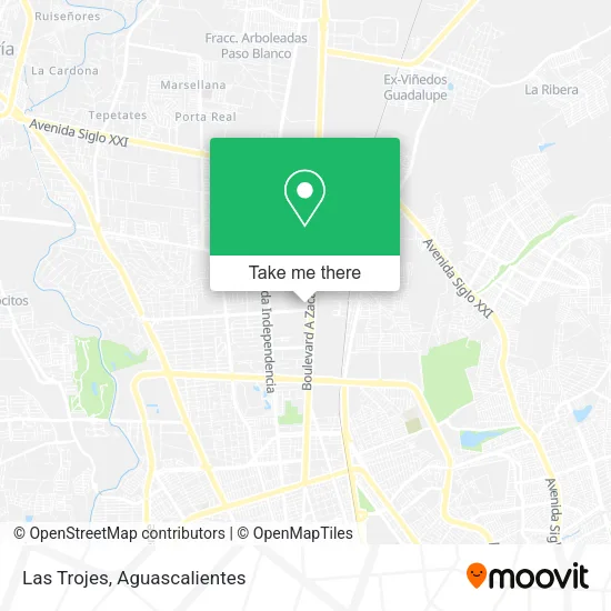 Las Trojes map