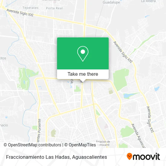 Fraccionamiento Las Hadas map