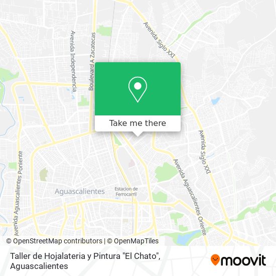 Mapa de Taller de Hojalateria y Pintura "El Chato"
