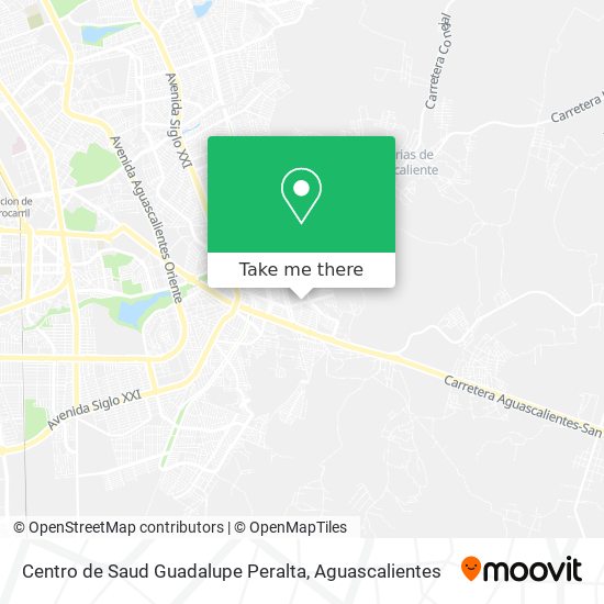 Centro de Saud Guadalupe Peralta map