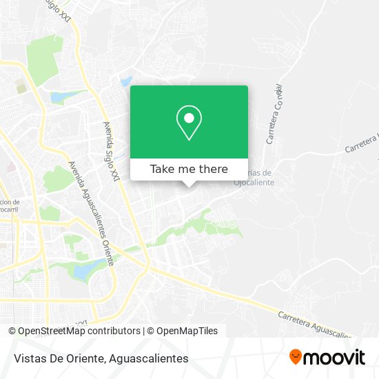 Vistas De Oriente map