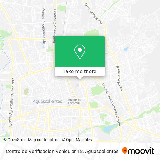 Centro de Verificación Vehicular 18 map