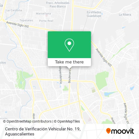 Centro de Verificación Vehicular No. 19 map