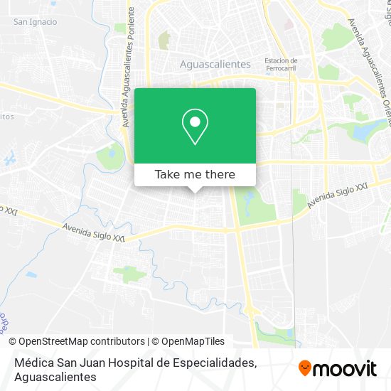 Médica San Juan Hospital de Especialidades map
