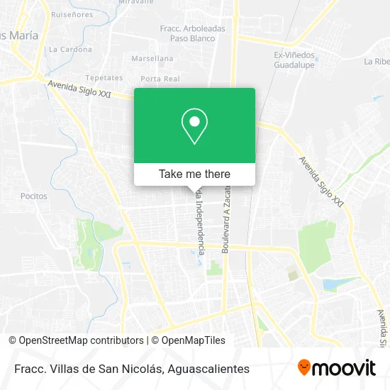 Mapa de Fracc. Villas de San Nicolás