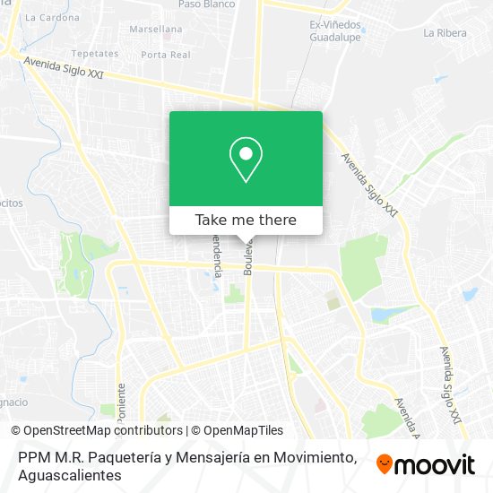 PPM M.R. Paquetería y Mensajería en Movimiento map