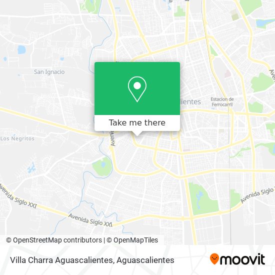 Mapa de Villa Charra Aguascalientes