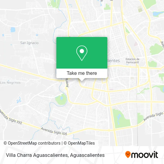 Mapa de Villa Charra Aguascalientes
