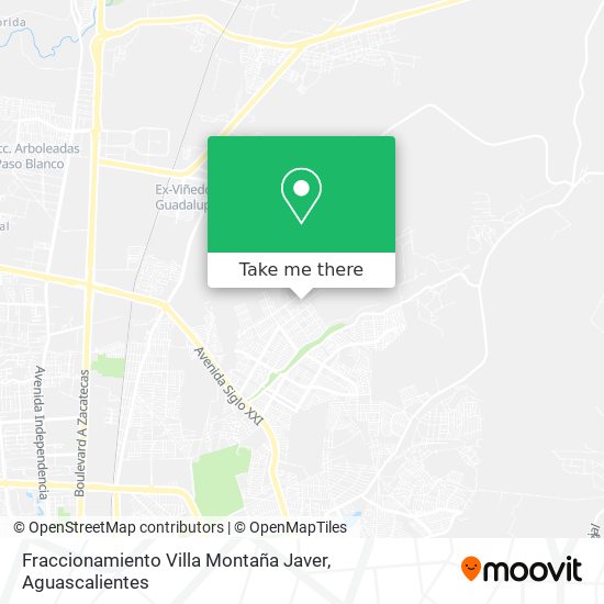 Fraccionamiento Villa Montaña Javer map