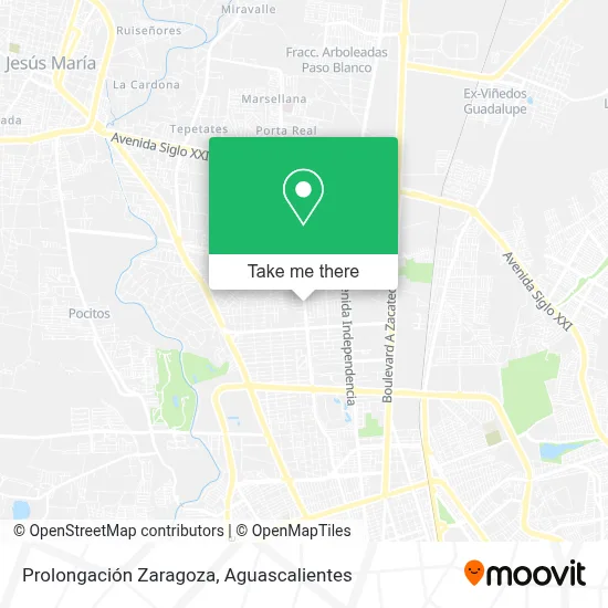 Prolongación Zaragoza map