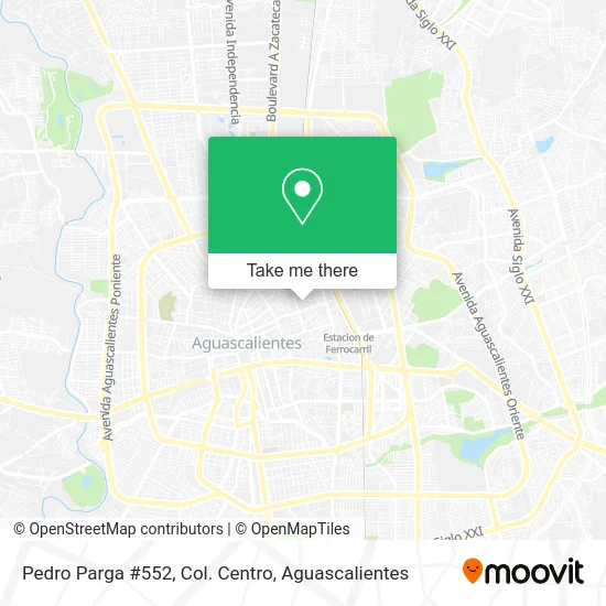 Pedro Parga #552, Col. Centro map