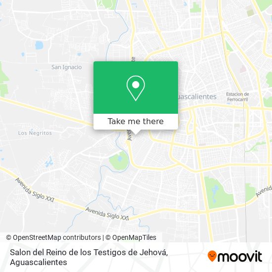 Salon del Reino de los Testigos de Jehová map