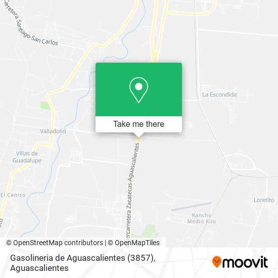 Mapa de Gasolineria de Aguascalientes (3857)