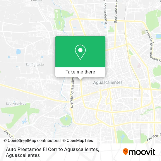 Auto Prestamos El Cerrito Aguascalientes map