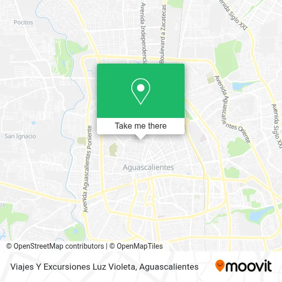 Viajes Y Excursiones Luz Violeta map