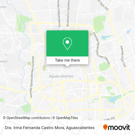 Dra. Irma Fernanda Castro Mora map