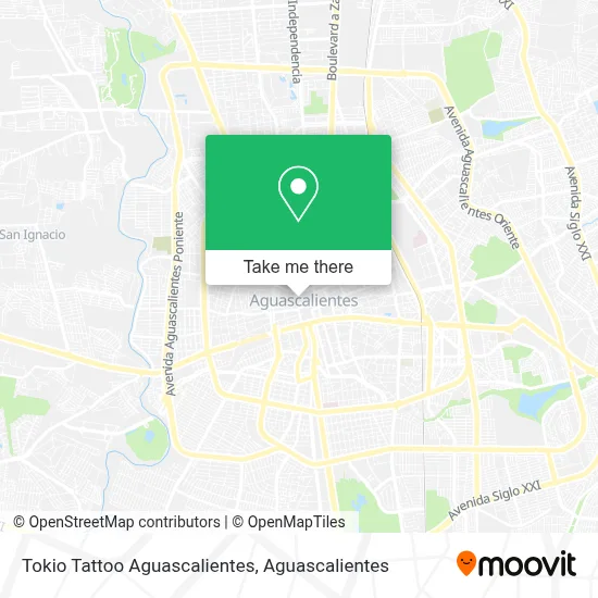 Tokio Tattoo Aguascalientes map