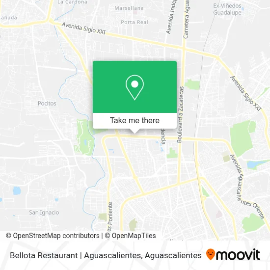 Bellota Restaurant | Aguascalientes map