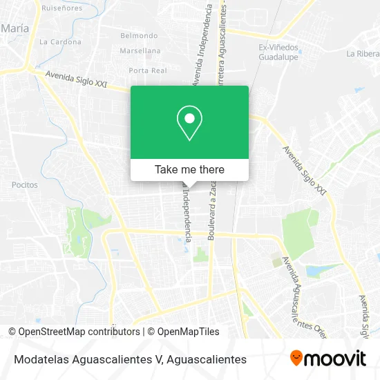 Modatelas Aguascalientes V map