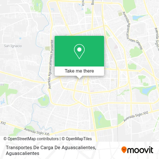 Transportes De Carga De Aguascalientes map