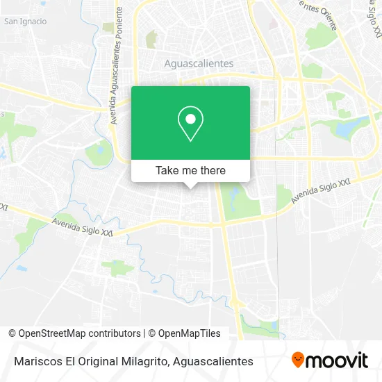 Mariscos El Original Milagrito map