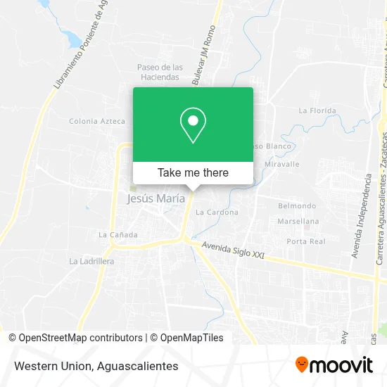 Western Union map