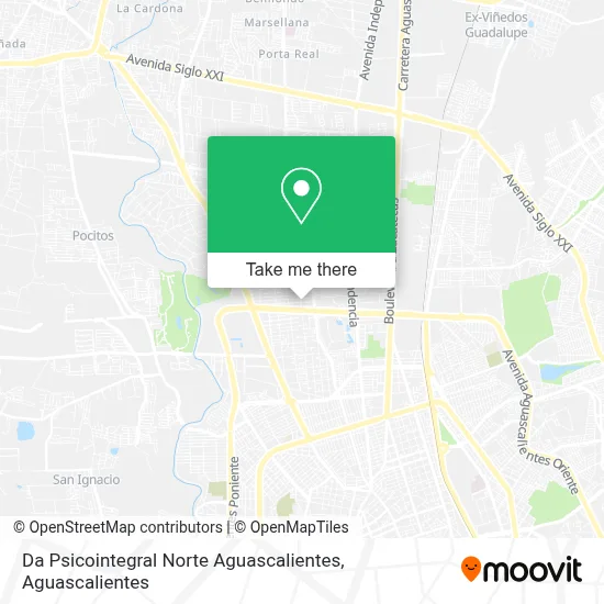 Da Psicointegral Norte Aguascalientes map