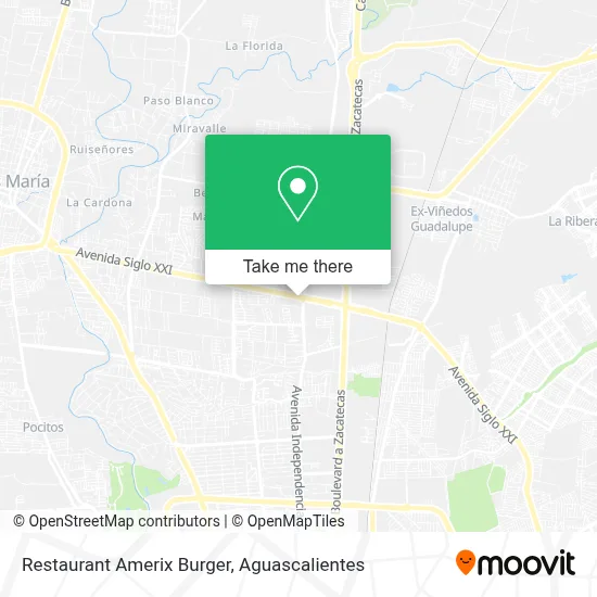 Restaurant Amerix Burger map