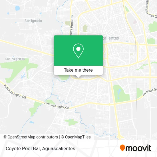 Coyote Pool Bar map