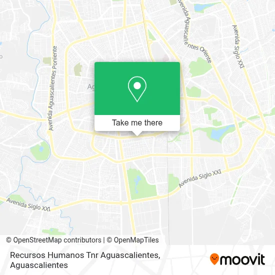 Recursos Humanos Tnr Aguascalientes map