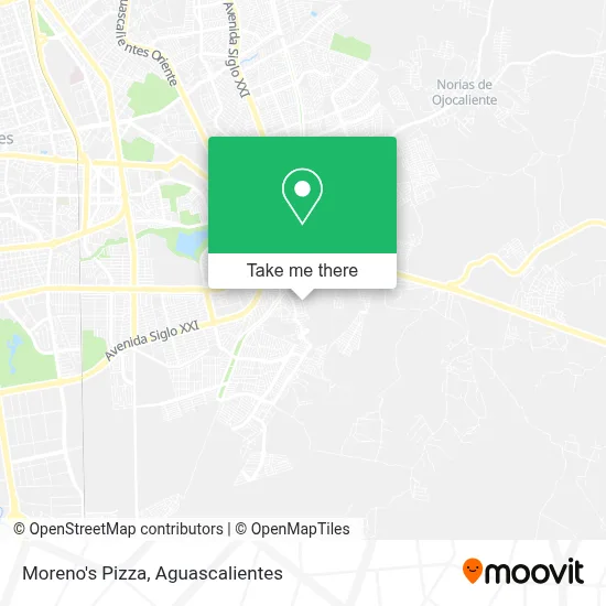 Moreno's Pizza map