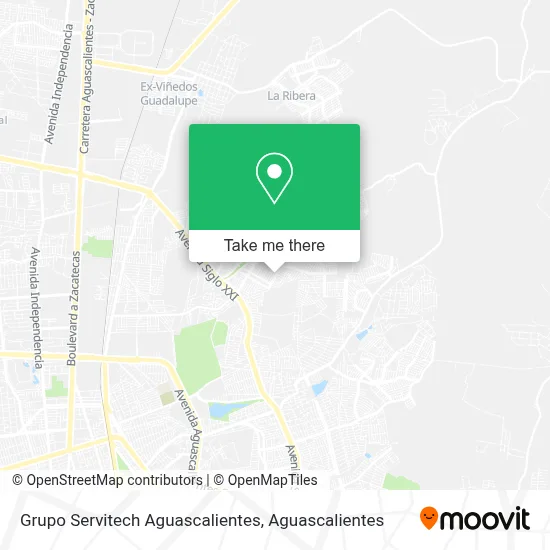 Grupo Servitech Aguascalientes map