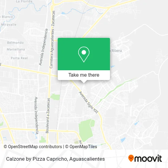 Calzone by Pizza Capricho map