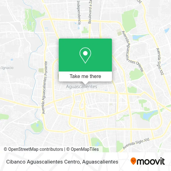 Cibanco Aguascalientes Centro map